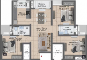 3 BHK flat for sale in Thalambur