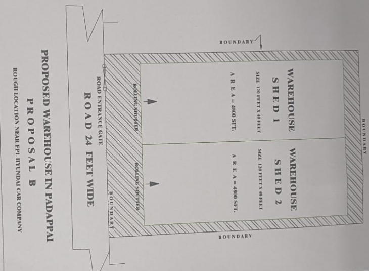 9600 Sq.Ft,  Industrial Land