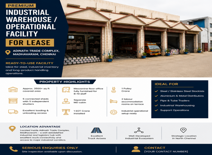 3500 Sqft Commercial Building in Madhavaram